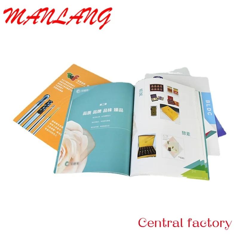 CustomCheap услуга за печат на брошури Персонализирана червена печатна лого промоция листовка листовка каталог брошура печат промоционални г