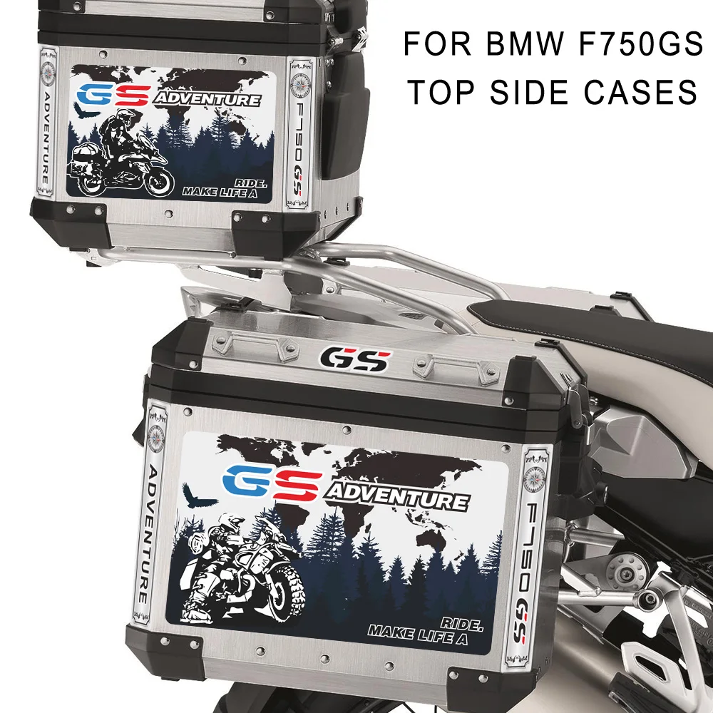Багажник мотоциклет стикер за BMW F750GS F750 GS ADV Приключенски Panniers багаж алуминиеви стикери багажник