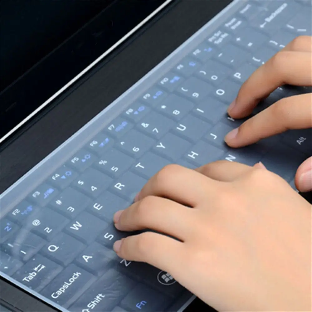 Водоустойчив лаптоп клавиатура защитен филм 15 лаптоп клавиатура капак 15.6 17 14 тетрадка клавиатура капак прахоустойчив филм