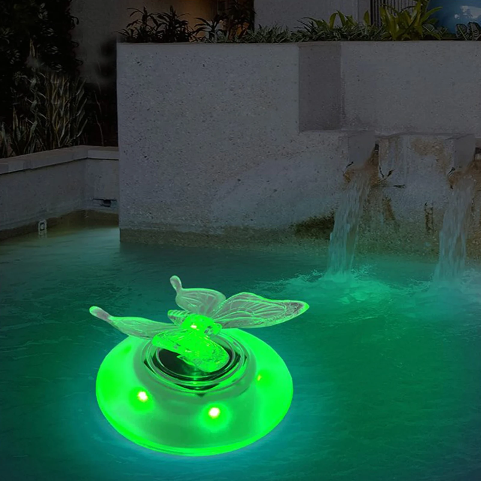 Слънчеви плаващи светлини за басейн Цветна LED пеперуда и драгой светлина Dragoy пеперуда открит градинска лампа плаваща светлина за 1
