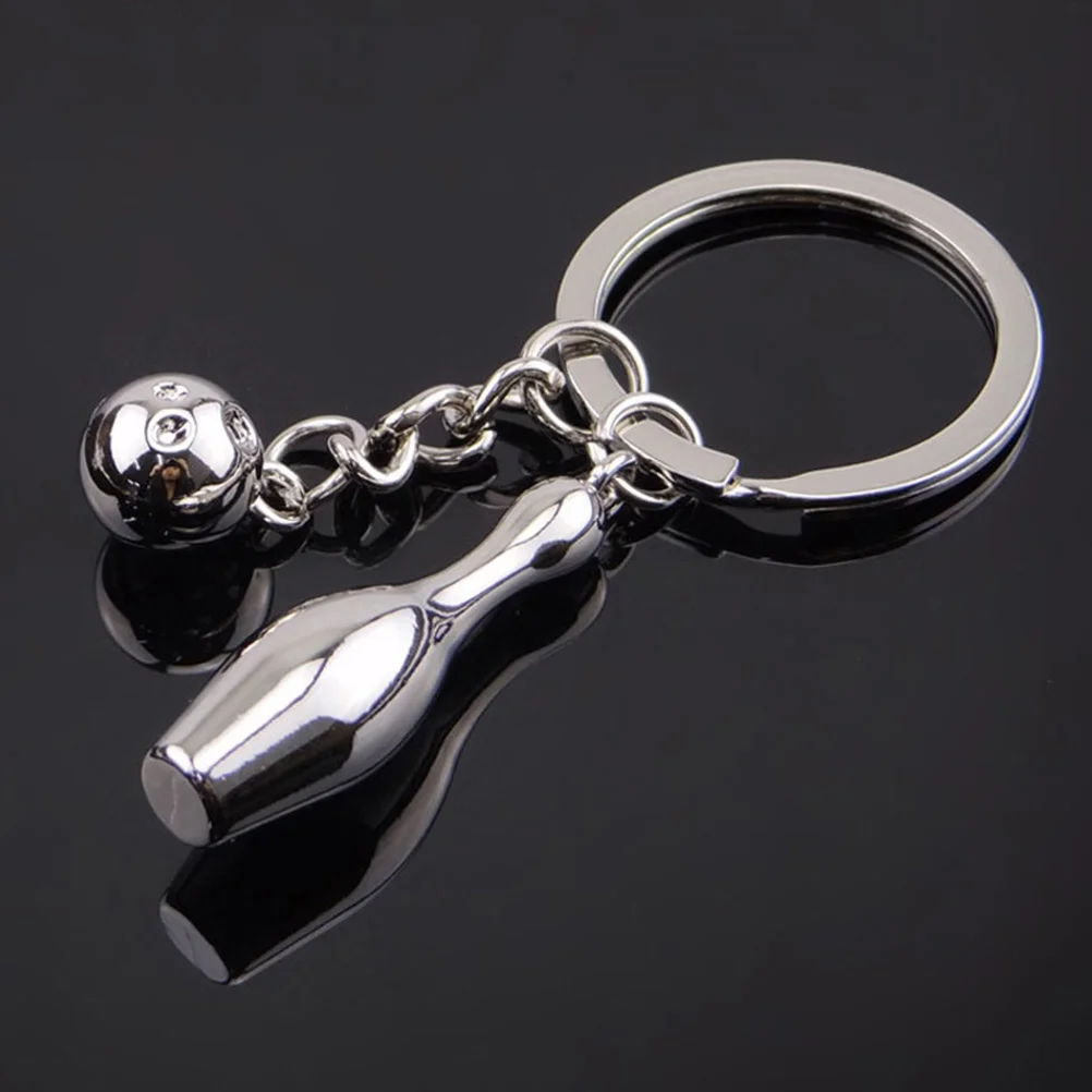 3 бр ключодържател боулинг висулки спортни тематични пръстени мини миниатюрни мач ключодържатели висящи творчески