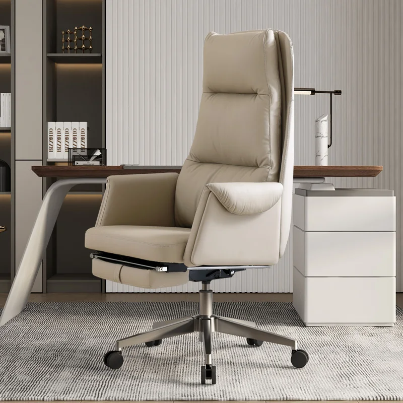  Boss кожен офис стол комфорт поставка за крака еластична регулируема регулируема регулируема дръжка с регулируема облегалка луксозен офис стол релаксиращ мебели Cadeiras