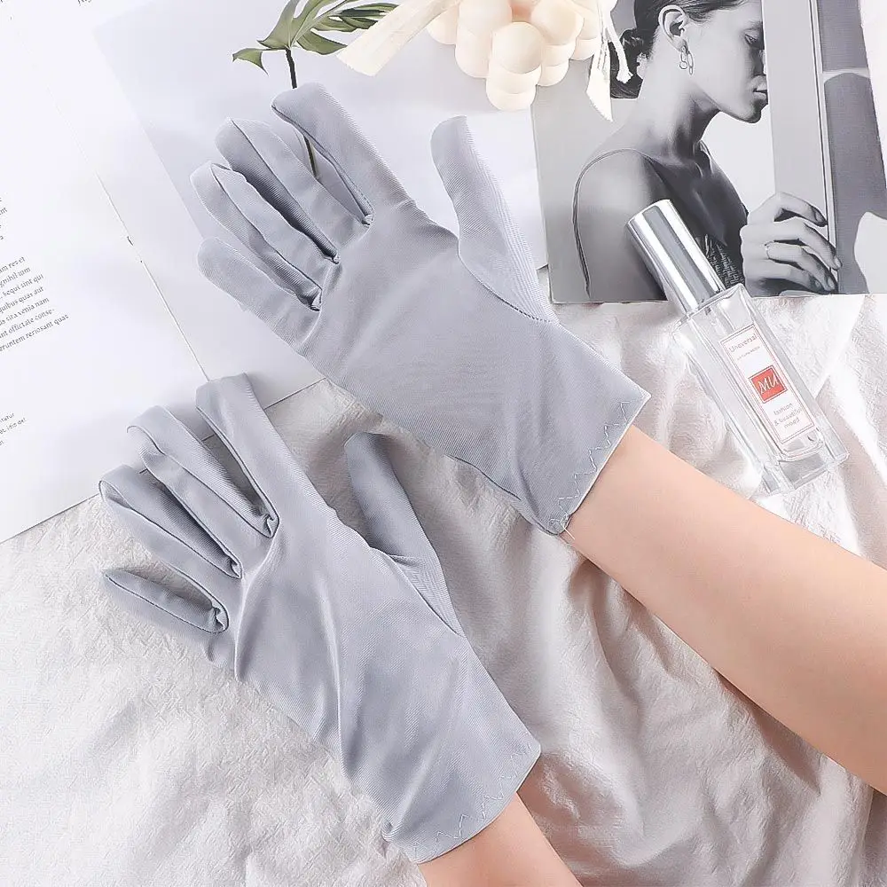 чист цвят Устойчиви на абразия перлени женски ръкавици Спортни ръкавици на открито Слънцезащитни ръкавици ръкавици за шофиране 1