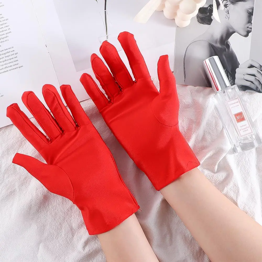 чист цвят Устойчиви на абразия перлени женски ръкавици Спортни ръкавици на открито Слънцезащитни ръкавици ръкавици за шофиране 3