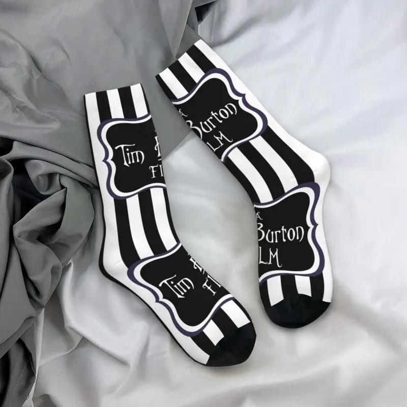 Fun Mens Beetlejuice A Tim Burton Film Dress Socks Унисекс удобни топли 3D принтирани чорапи 3
