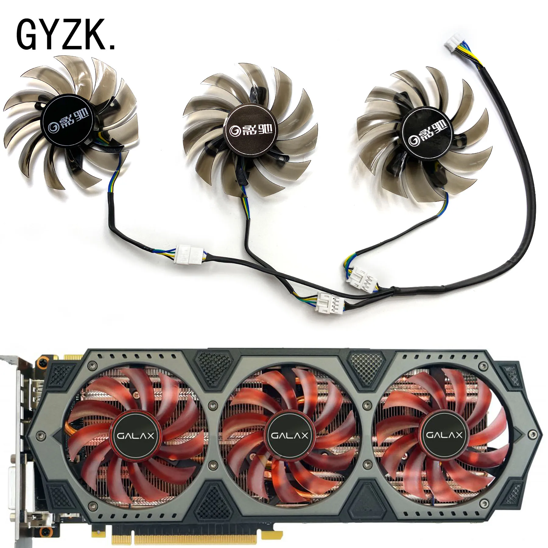 Ново за GALAX GeForce GTX970 980 4GB SOC OC графична карта подмяна вентилатор T128010SU