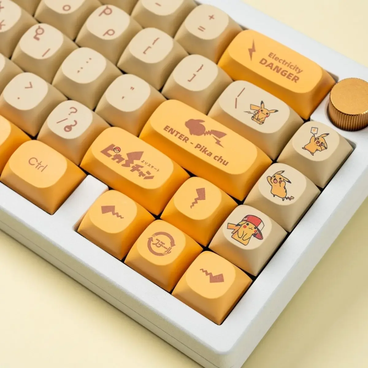 Pikachu Pokemon аниме Keycap PBT сублимация непрозрачен MA висока механична клавиатура 129 клавиша малък пълен комплект сладък събиране мек