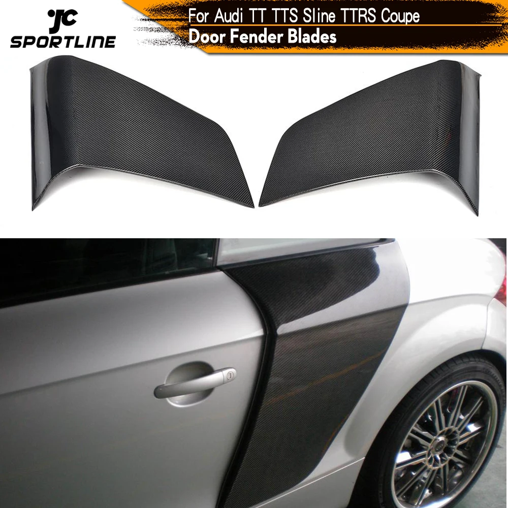  въглеродни влакна / FRP странични врати калници острие панели сигнални ракети за Audi MK2 8J TT TTS TTRS Coupe 2-врати 2008 - 2014 врата страна калник