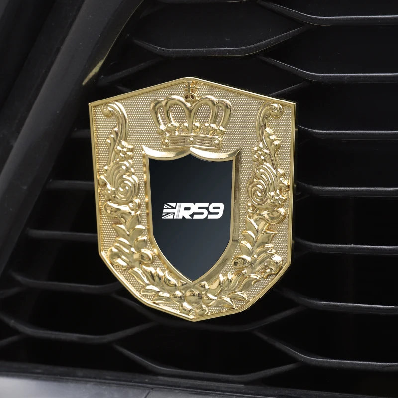 Корона форма кола предна решетка стикери, кола предната решетка метални стикери за Mini R59 с лого Аксесоари за кола 1
