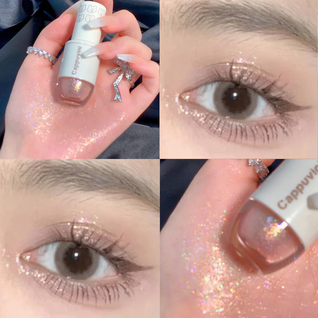 Pearlescent Liquid Eye Shadow Waterproof Long Lasting Shimmer Glitter Pigment Eyeliner High-gloss Diamond Eyes Makeup Cosmetics 4