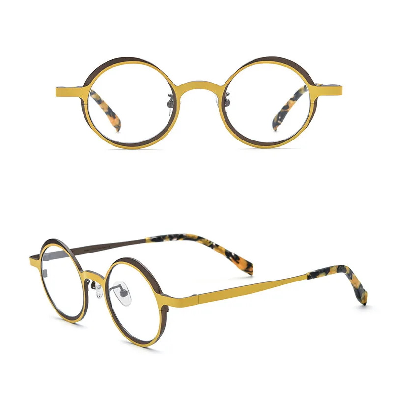 Belight оптичен титанов комбинират цвят пълен ръб кръг реколта ретро очила рецепта леща очила рамка очила 185774 0