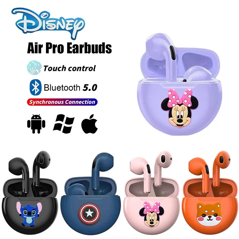 Нови Disney TWS Air Pro 6 слушалки Bluetooth слушалки с MicStereo Hifi слушалки за iPhone Android безжични Bluetooth слушалки