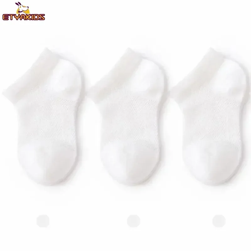 3pairs/pack Мрежести дишащи чорапи за бебе есен тънки бебешки чорапи участък еластичен бял ежедневни основи мрежи чорап 12-16cm