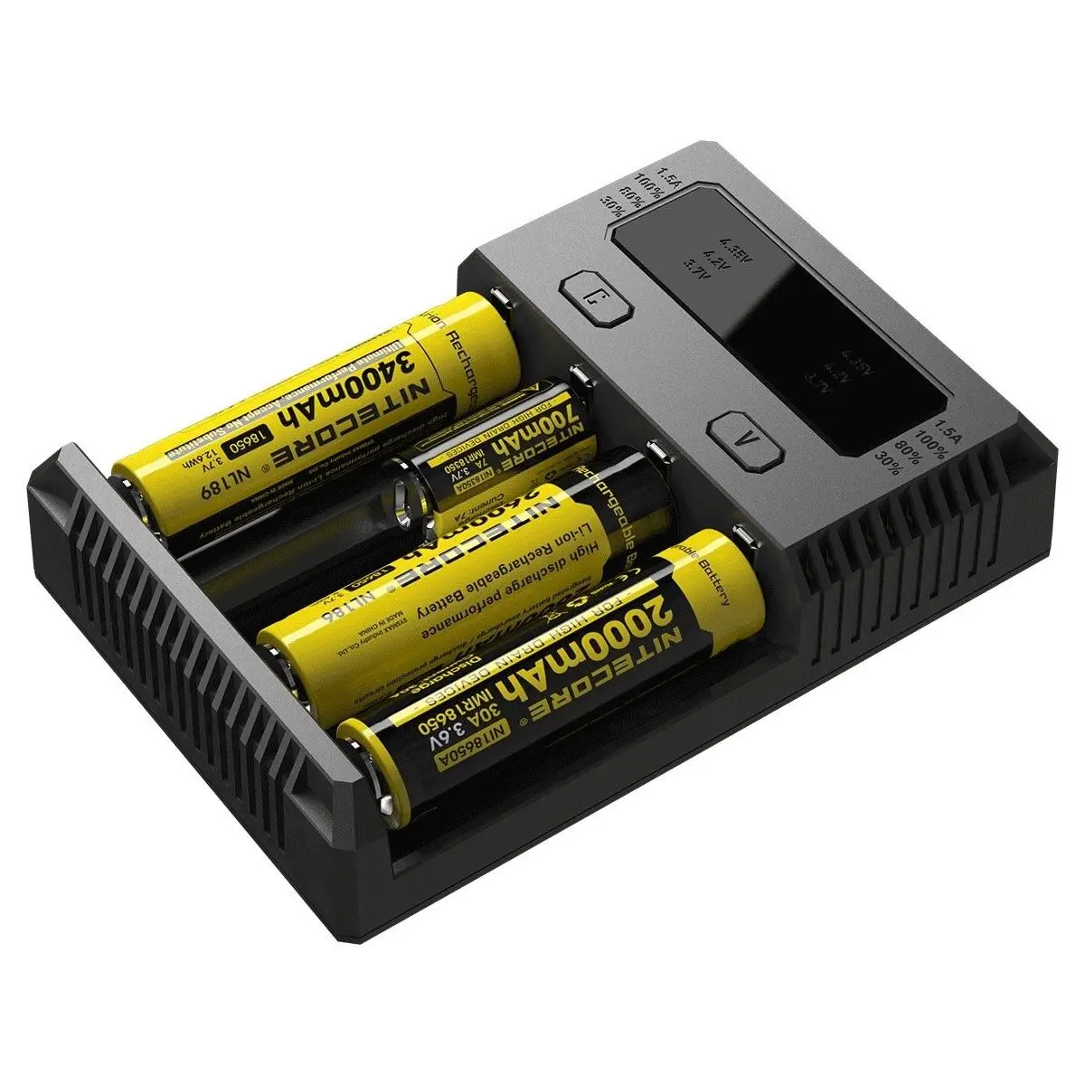 Original Nitecore New I4 зарядно устройство за батерии 18650 14500 16340 26650 LCD Li-ion бързо зарядно устройство 12V Charing за A AA AAA батерии QC 2