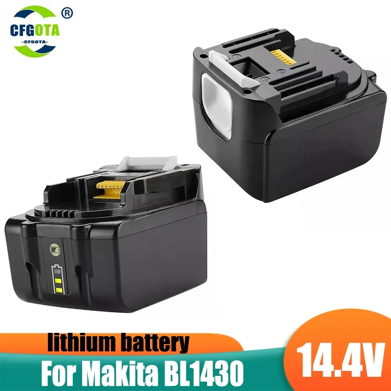 BL1440 BL1430 14.4V 6000mAh Литиева акумулаторна батерия за акумулаторна батерия за Makita BL1415 BL1460 194559-8 BDF343 TD130D
