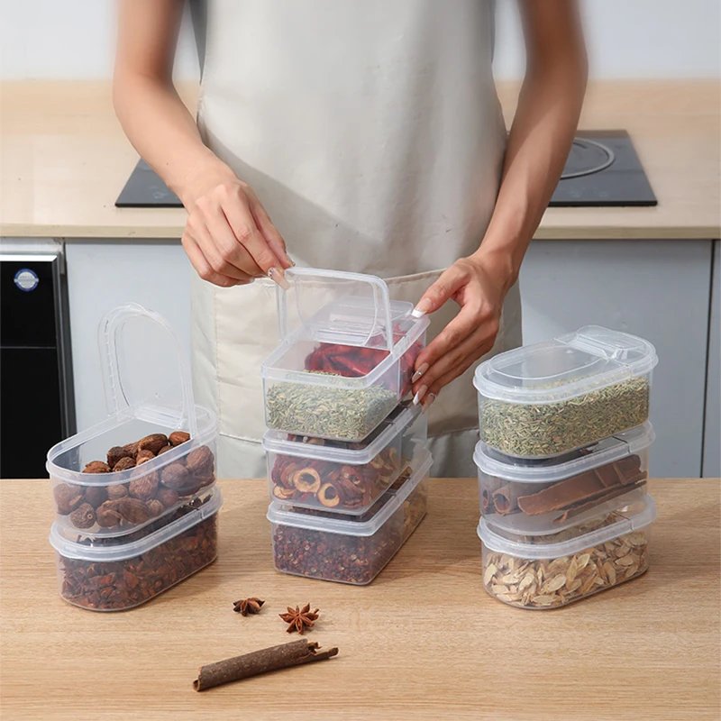 Кутия за съхранение на храни Запечатана кухненска кутия за съхранение Прозрачна храна може да изчисти контейнера Хладилник Организатор контейнер