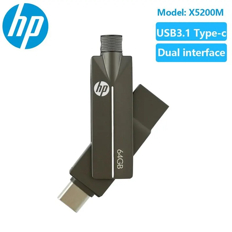 HP USB флаш устройство 3.1 Тип A Тип C 32GB 64GB 128GB Pen Drive за PC Andriod смартфон памет стик съхранение U диск