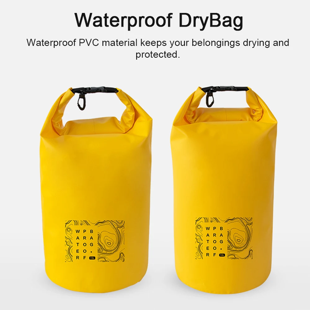 Drifting водоустойчив DryBag PVC къмпинг туризъм плуване рафтинг река трекинг чанта Dampproof дрехи чанта за съхранение 15L / 10L 1