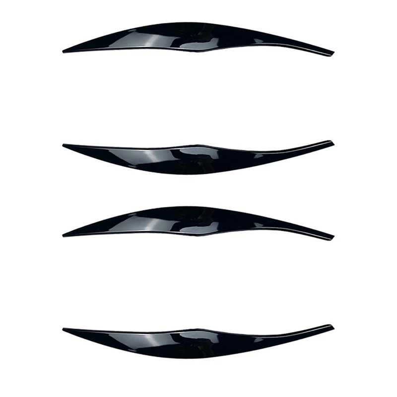 4X кола лъскави черни фарове вежди клепачи капак мигли главата светлина стикери за BMW 3 серия E90 E91 320I 05-12