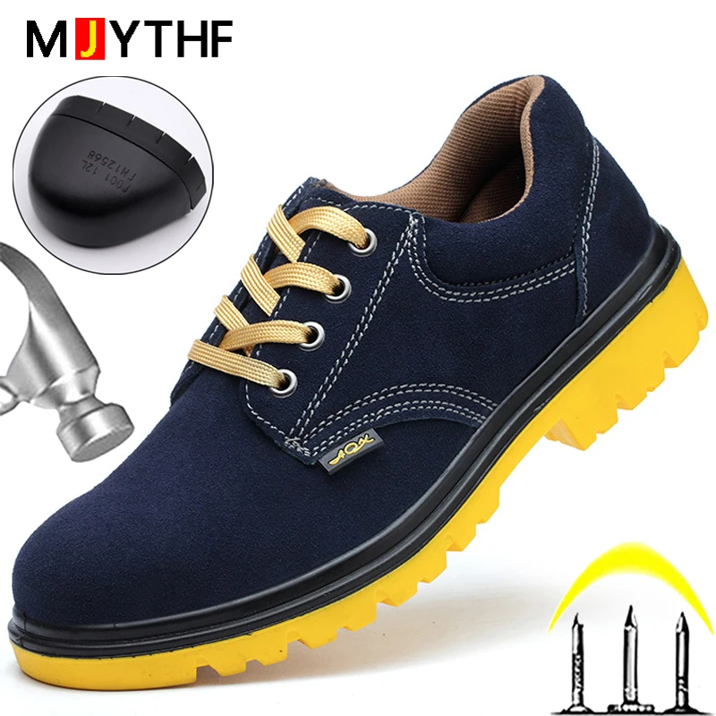 Строителни работни ботуши Стоманени Toe Cap Индустриални обувки Мъжки обувки за сигурност Пробивно-устойчиви заваръчни ботуши Защитни обувки за безопасност 1