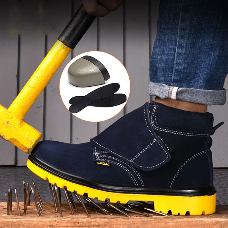 Строителни работни ботуши Стоманени Toe Cap Индустриални обувки Мъжки обувки за сигурност Пробивно-устойчиви заваръчни ботуши Защитни обувки за безопасност 2