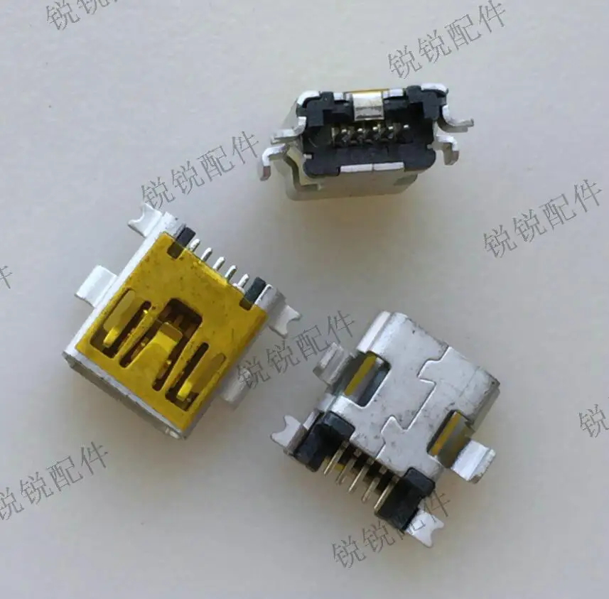Безплатна доставка За оригиналния MINI 5P потънал тип платка USB женски T-порт преден и заден USB заден порт за зареждане 0