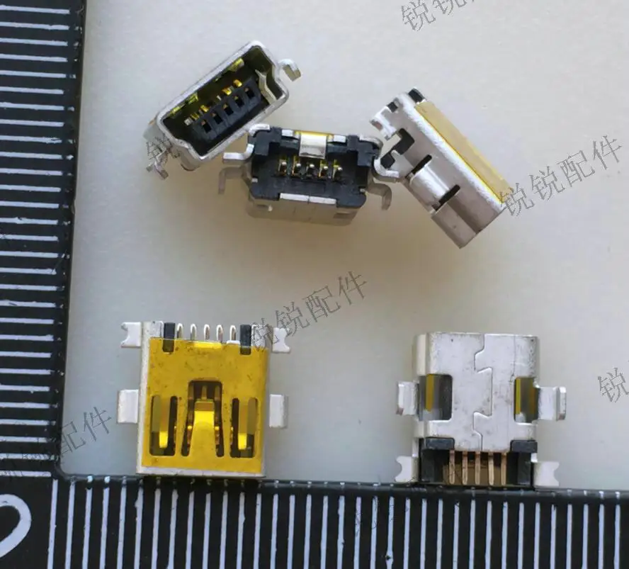 Безплатна доставка За оригиналния MINI 5P потънал тип платка USB женски T-порт преден и заден USB заден порт за зареждане 1