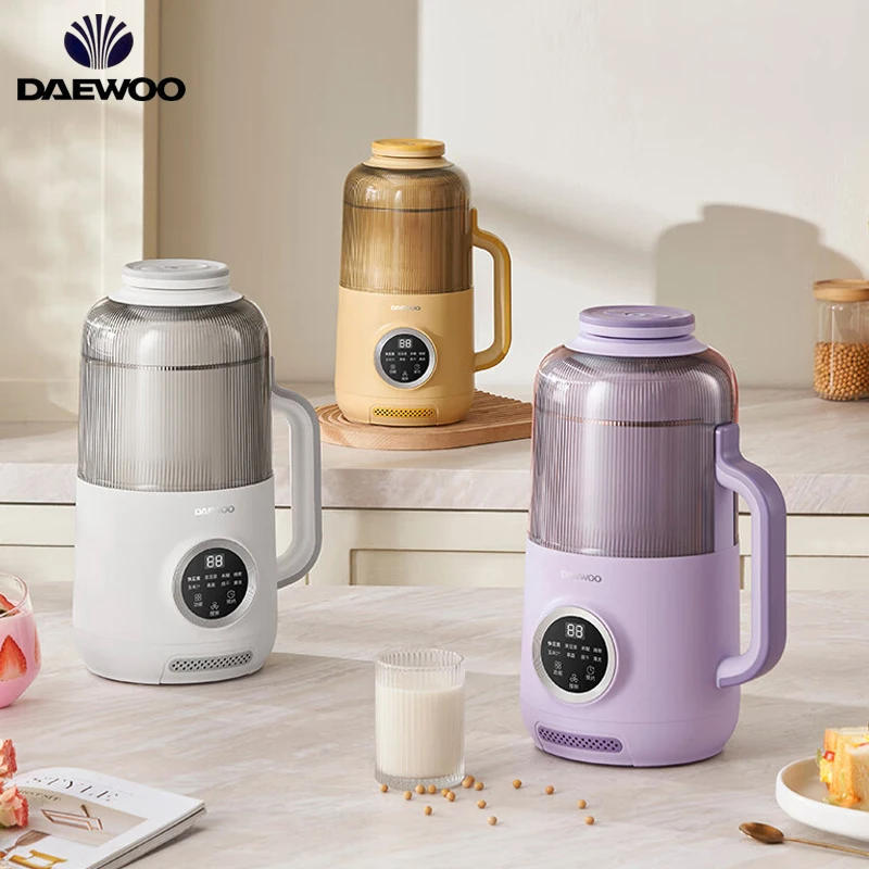 DAEWOO Mini Food Blender Soymilk Maker 800ml 1200ml Домакински безплатен филтър Машина за соево мляко Миксер за разбиване на стени за домашна употреба