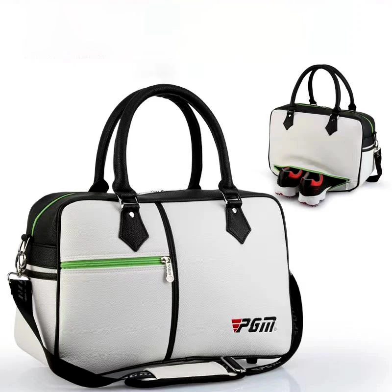 Голф облекло чанта Жени/мъже Универсална PU водоустойчива двойна чанта за дрехи Лека чанта за голф обувки чанта 5