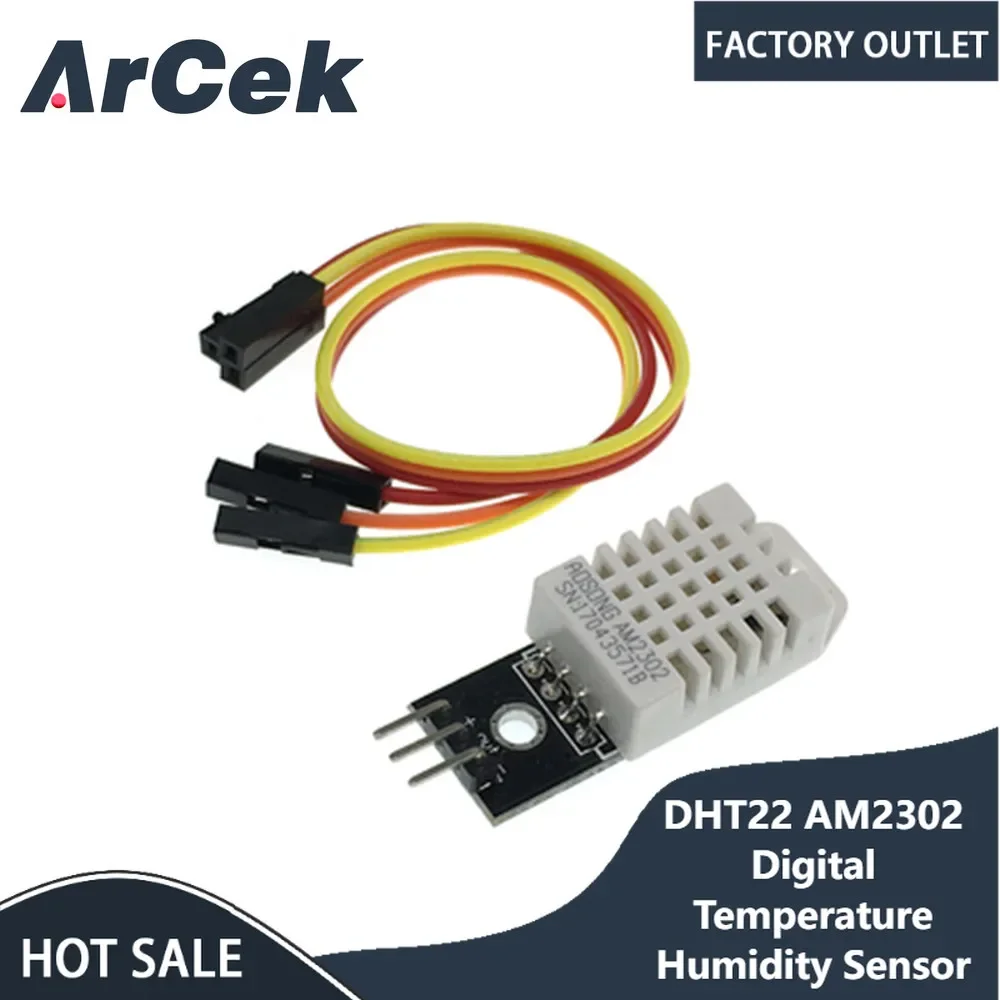 DHT22 AM2302 Цифров модул за сензор за влажност на температурата Заменете SHT11 SHT15 с Dupont кабели за Arduino
