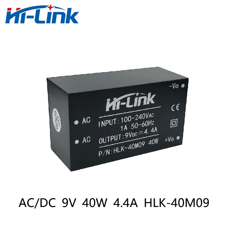 Hi-Link HLK-40M09 мини размер високоефективна изолация за безопасност 5V 40W 4.4A изход AC / DC силов трансформатор