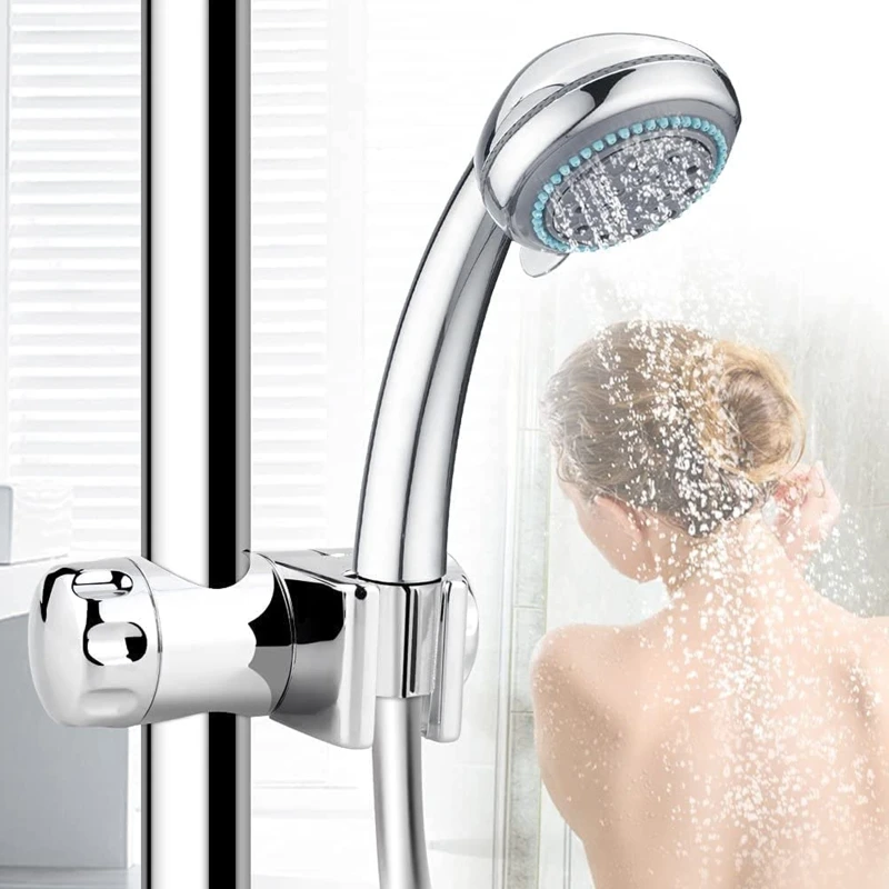Пластмасов душ плъзгащ се държач за плъзгащ се прът Регулируем душ за скоба за релса на главата Издръжлив 4