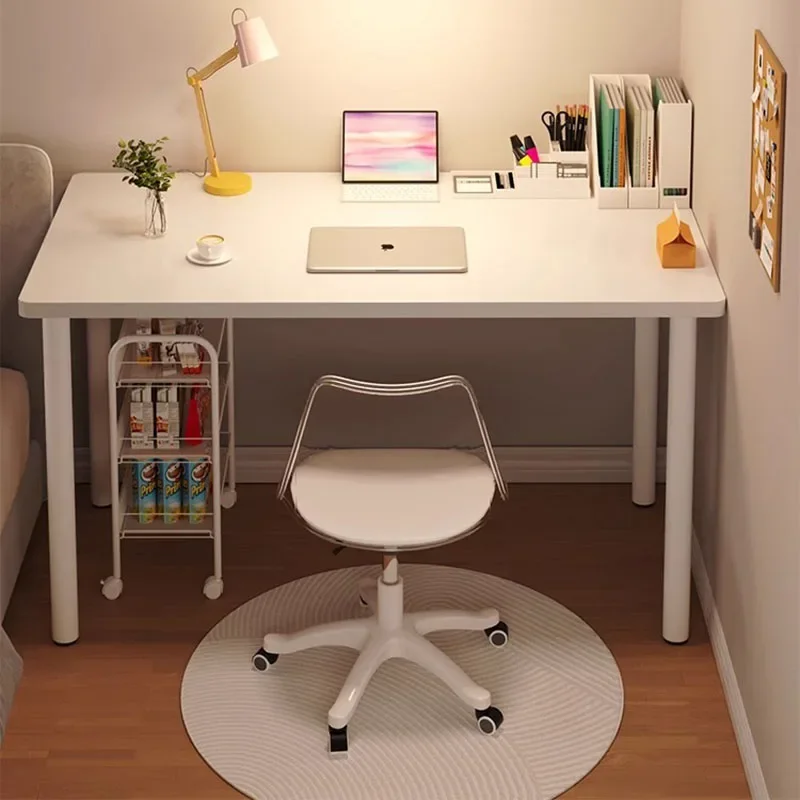 White Writing Office Desk Modern Executive Gaming Computer Drafting Office Desk Monitor Mesa Escritorio Minimalist Furniture