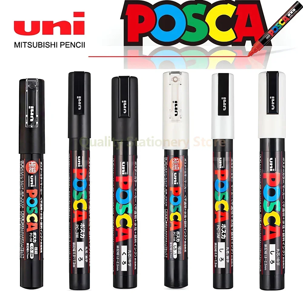 1бр UNI Posca Графити Рекламен маркер Арт консумативи PC-1M 3M 5M графити акрилен маркер POP плакат писалка / постоянна боя писалка