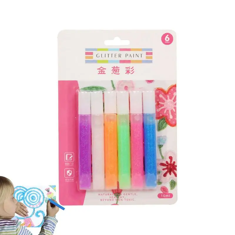 Bubble цветни химикалки магически писалки за момичета 6-цветни магически писалки за момичета DIY балон рисуване писалки за DIY карти 3D изкуство безопасно писалка