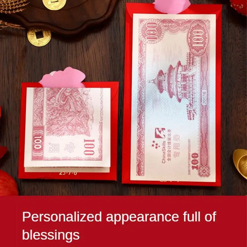  1 ~ 10PCS червен плик чанта функционален Cny страхотно за деца прекрасен късмет пари китайски Нова година подаръци за деца 5