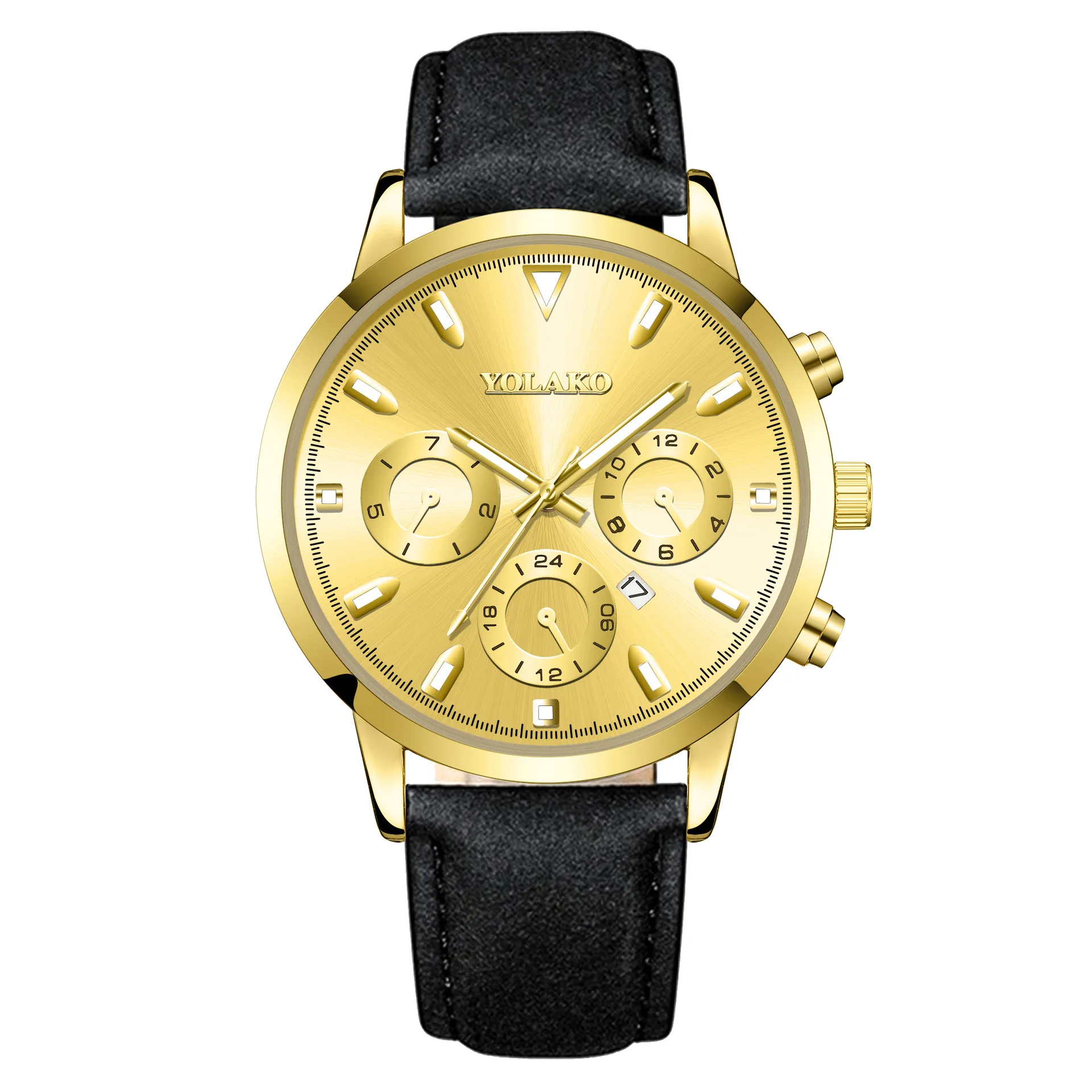 Ръчен часовник за мъже мода 40MM голям циферблат кварцов часовник мъжки ръчен часовник водоустойчив хронограф на едро
