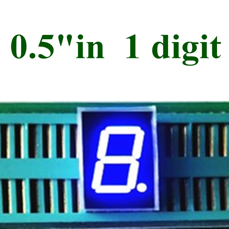 20PCS0.5 инча 7 сегмент син LED дисплей1 бит цифрова тръба пластмаса метал общ катод (Nixie тръба) 0.5 