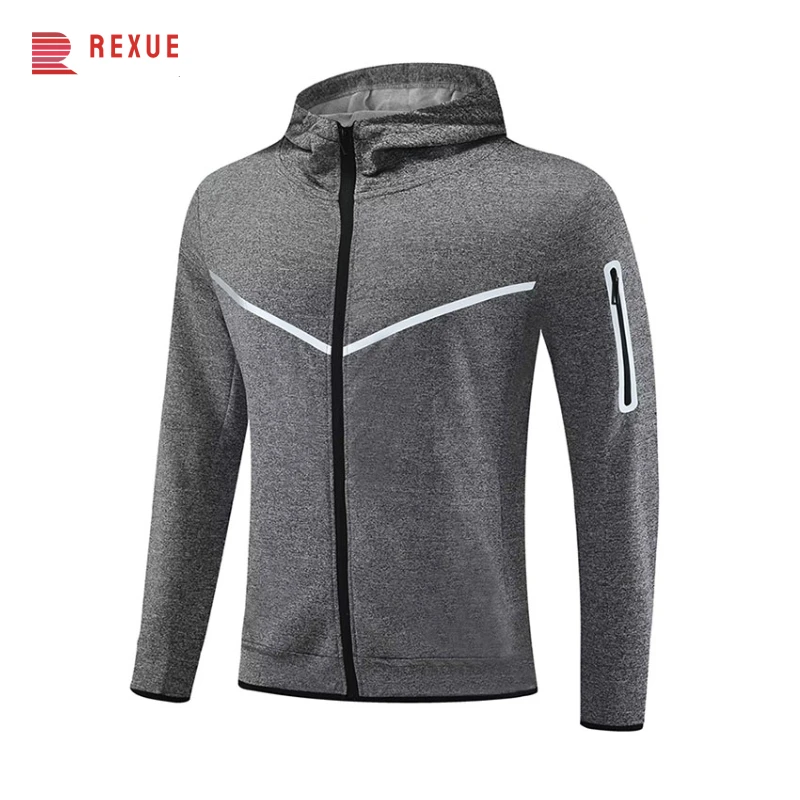 Winter Running Jacket Hooded Zipper Coat For Men Women Spring Thermal Cycling Gym Jogging Sweatshirt Full-Zip Women Tracksuit