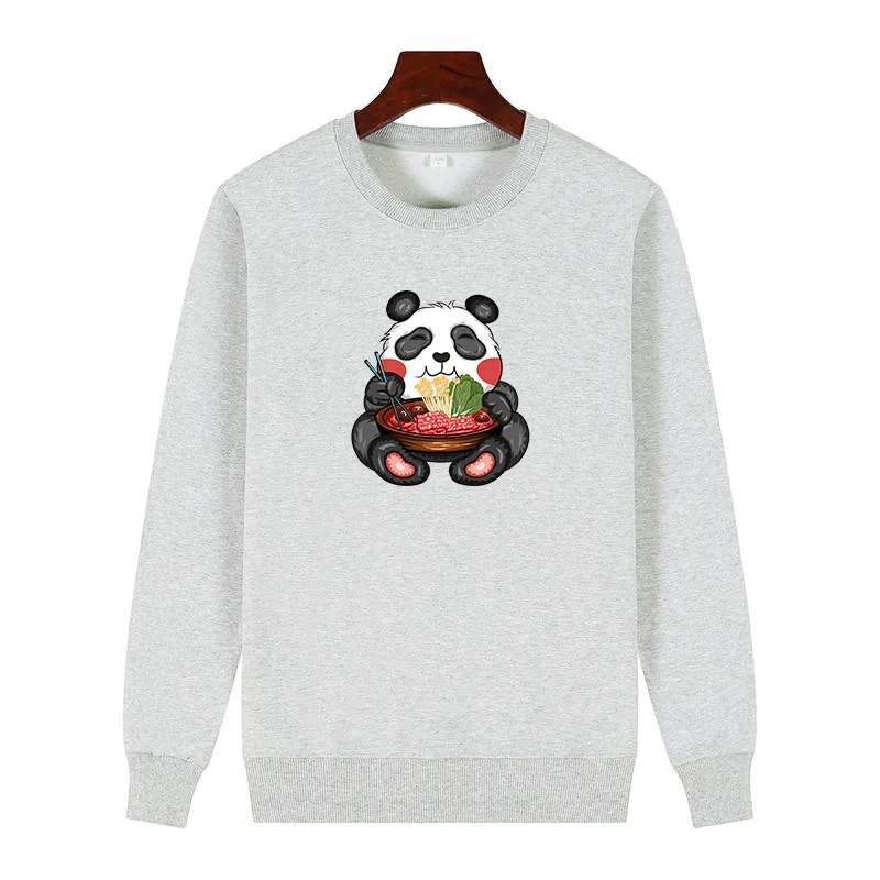 Kawaii Сладко аниме Panda Otaku Японски Ramen Noodles Унисекс графични суичъри руно дебел пуловер качулка Мъжко спортно облекло