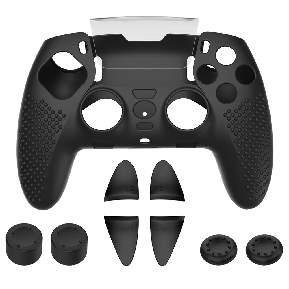 Силиконов капак за PS5 Dualsense Edege Game Controller Прахоустойчив калъф против приплъзване Дръжки за палци за Playstation 5