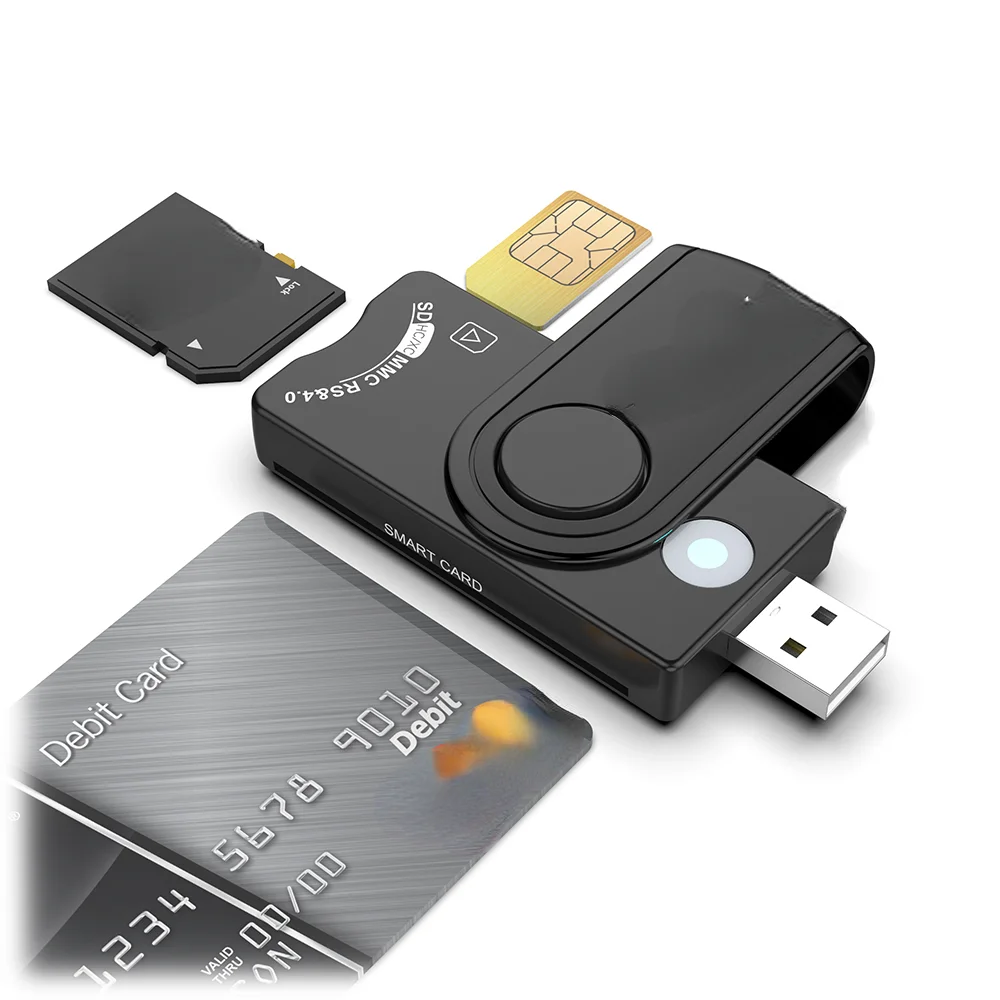 Фабрична цена Безжичен контакт Emv писател Sim Cloner четец на кредитни карти машина чип смарт адаптер мобилен четец на лични карти