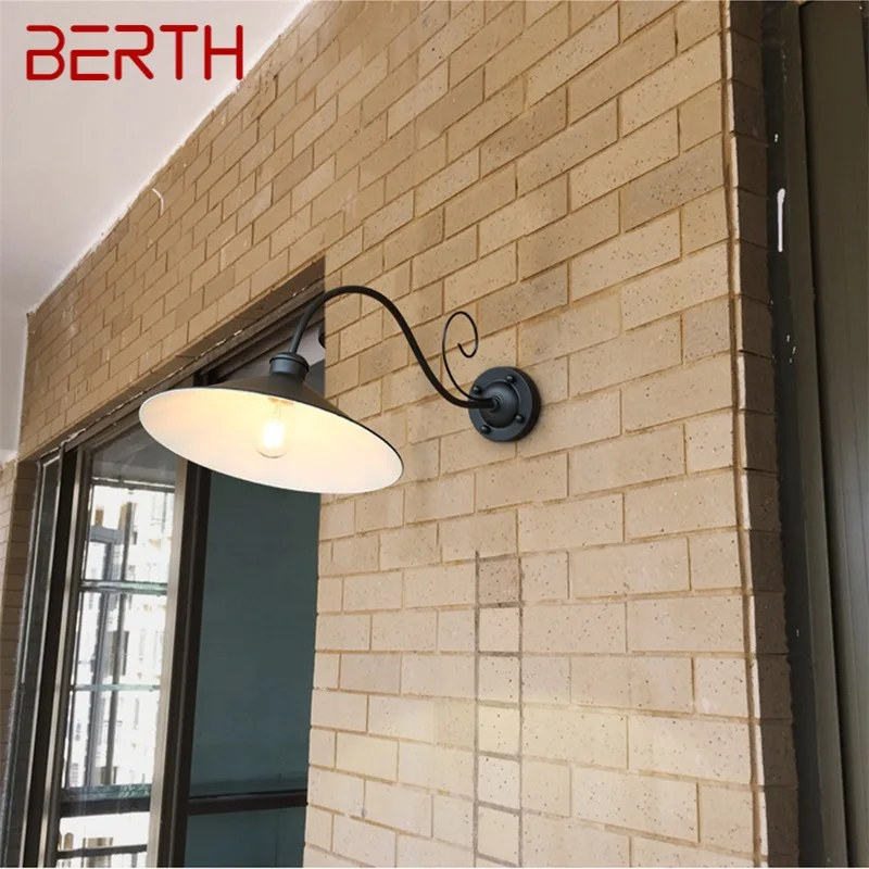 · BERTH стена лампа на открито класически свещи светлина водоустойчив рог форма Начало LED за веранда вила
