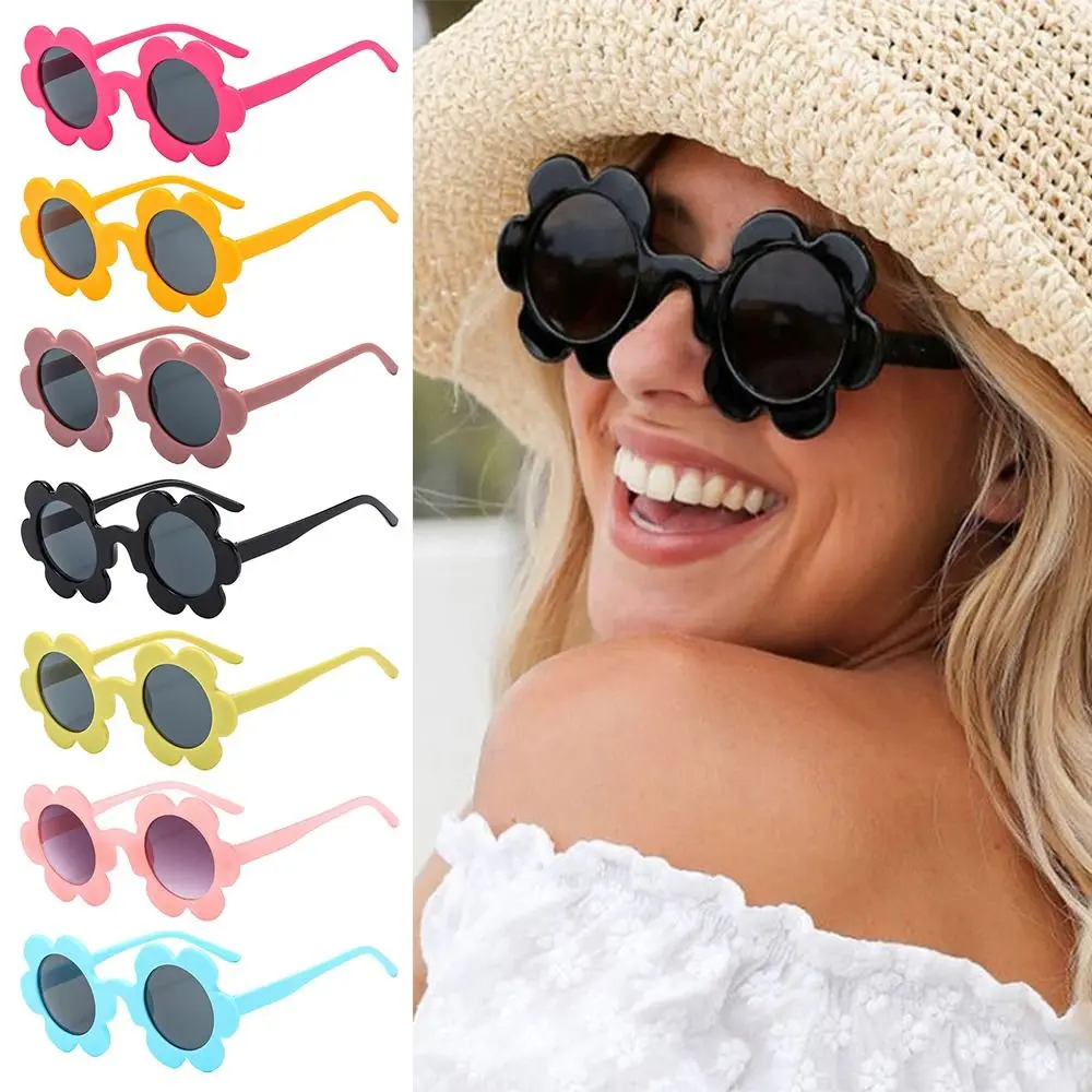 Нови модерни слънчогледови слънчеви очила за жени Ретро кръгли цветни слънчеви очила Забавен роман Дискотека/фестивал/парти нюанси за възрастни