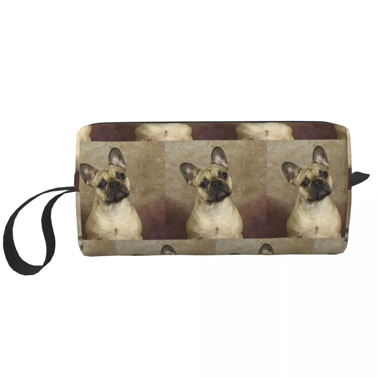 Мода Френски булдог пътуване тоалетна чанта за жени домашен любимец куче козметичен грим чанта красота съхранение Dopp комплект