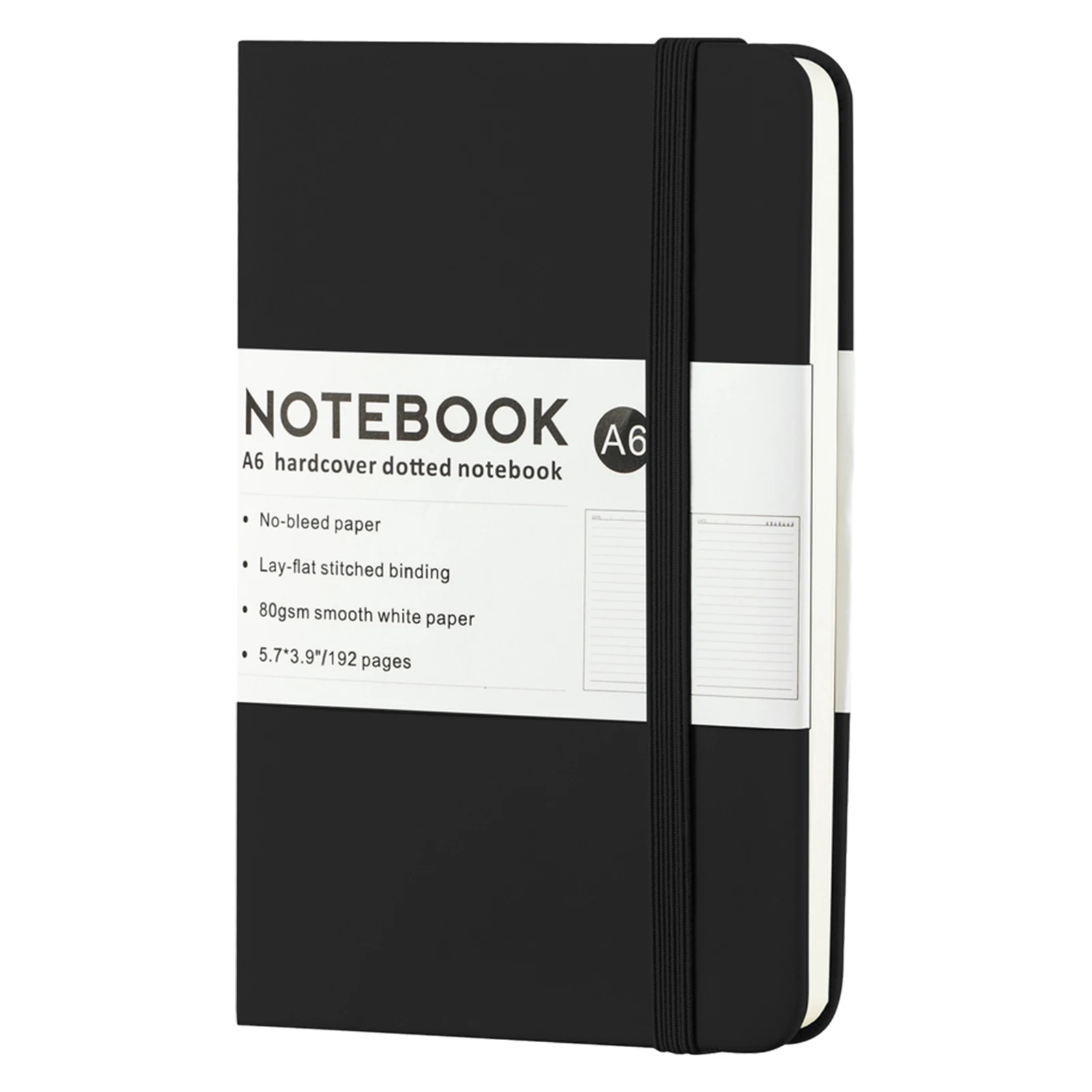 Преносим с лента Pen Loop Ръчно Notebook Писане Soft Забележка A6 дневник облицовани страници Office Дата Marks Начало