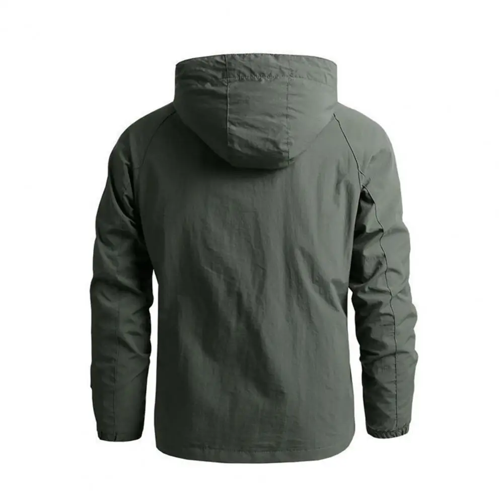  Палто за защита при всякакви метеорологични условия Плътен цвят Военно полезно яке Универсален мъжки ветроупорен качулка якета с за случайни 3