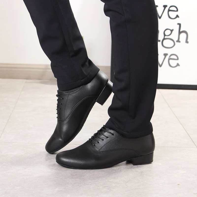 Мъжки обувки за латино танци Черни класически салса танго бални танцови обувки Удобни мъжки обувки Маратонки 5