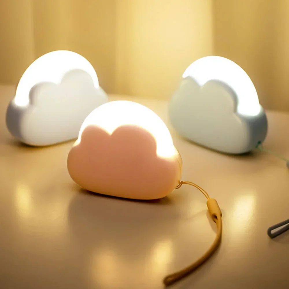 Детска нощна светлина облак бебе нощна светлина сладък за дома спалня дете USB карикатура Led лампа коледен подарък 1