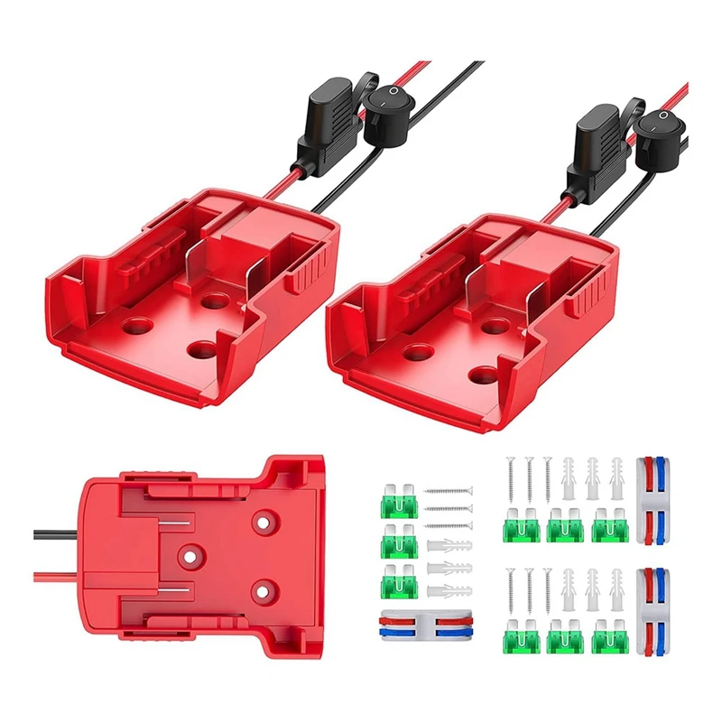 3 пакета Адаптер за захранващи колела за M18 адаптер за батерия Захранващи колела Комплект за конвертор на батерии за DIY RC Автомобилни играчки Роботика